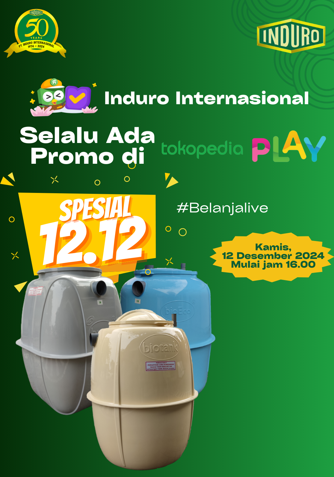 Spesial 12.12 Septictank biofil Selalu Ada Promo di Tokopedia Play